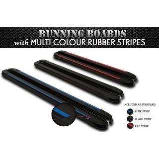 Black Running Boards MY3 For Ford Transit MK7 LWB 2007 - 2014