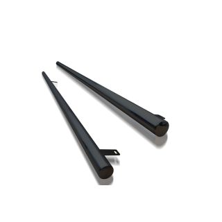 2" Black Stainless Steel Side Bars For Ford Transit Tourneo Custom LWB 2013-2023