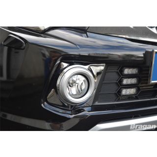 Chrome Fog Light Trim 2-Pcs Set For Mitsubishi L200 Triton Strada 2015-2019