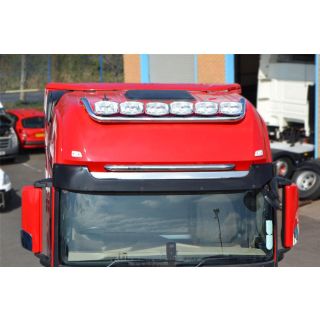 Chrome Stainless Steel Roof Light Bar + Jumbo LED Spots For MAN TGL TGM High Truck