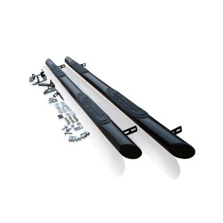 Black Stainless Steel Side Bars + 4 Step Pads For Citroen Berlingo SWB 2019+
