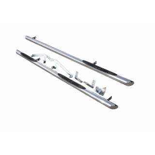 3" Chrome Stainless Steel Side Bars + 3 Step Pads For Citroen Berlingo LWB 2019+ Van Accessories