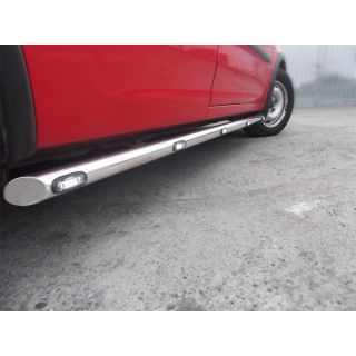 Chrome Stainless Steel 2" Side Bars + Amber LEDs For Citroen Berlingo 2019+