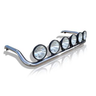 Chrome Stainless Steel Roof Light Bar + Round Spots For MAN TGL TGM High Truck