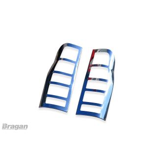 ABS Chrome Rear Tail Light Lamp Trim Cover Set For Ford Transit MK6 2000-2006