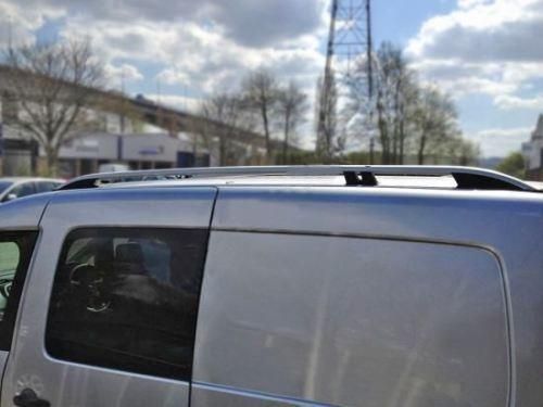 Bragan Black Roof Rails For Volkswagen Caddy Maxi 2015-2021 LWB Van - Pair With Fitting Kit, 80kg Load Rating