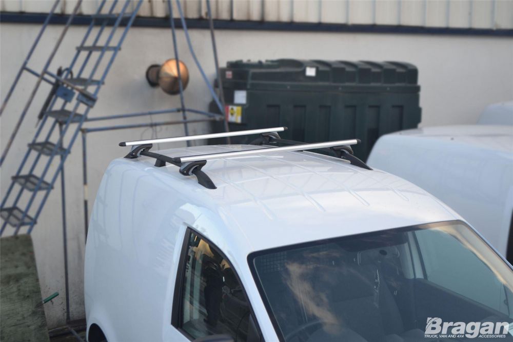 thumbnail image 2 of Bragan Black Roof Rails For Volkswagen Caddy Maxi 2015-2021 LWB Van - Pair With Fitting Kit, 80kg Load Rating 2 of 6