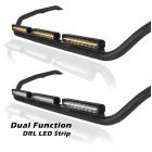 Black Stainless Roof Light Bar + 17" Night Blazer LED Spot Bars For Iveco S-Way AT Sleeper Cab