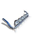 Chrome Stainless Roof Bar + Rectangle Spots For Iveco S-Way AT Sleeper Cab