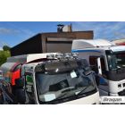 Stainless Roof Bar C + LED +  LED Spots - U Shape For Iveco S-Way AD Short Cab