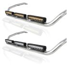 Chrome Stainless Roof Bar + 17" Night Blazer LED Spot Bars For Iveco S-Way AT Sleeper Cab