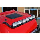 Black Stainless Roof Bar + Jumbo Spots + Beacon  For Iveco S-Way AT Sleeper Cab