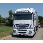 Chrome Stainless Roof Bar + LEDs + Jumbo Oval Spots For Iveco S-Way AT Sleeper Cab