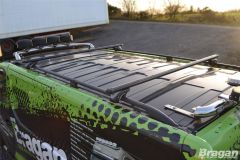 To Fit 2014+ Renault Trafic SWB Black Roof Rails + Cross Bars + Load Stops