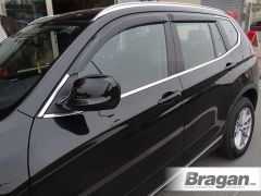 To Fit 2010 - 2017 BMW X3 F25 Smoked Window Deflectors - Adhesive