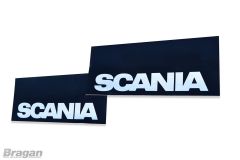 2pc Pair UV Rubber Scania Front Mudguards - White