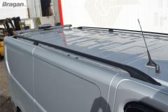 To Fit 2014 - 2019 Opel / Vauxhall Vivaro SWB Black Metal Roof Rails