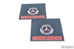 2pc Pair UV Rubber Mercedes Rear Mudguards