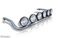 To Fit Mercedes Actros MP4 Stream Space Cab Roof Light Bar + Round Spot Lamps