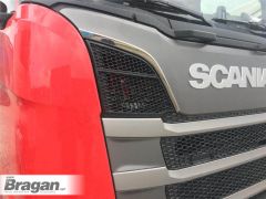 To Fit 2017+ New Generation Scania R & S Series Chrome Grill Air Flow Trim - Pressed Cut