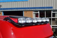 To Fit DAF XF 95 SuperSpace Cab Roof Light Bar + Flush LEDs + Jumbo Spots x4 + Amber Lens Beacon x2 - BLACK