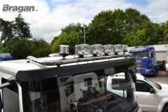Roof Light Bar + LEDs + Jumbo LED Spots x4 + Amber Beacons For Scania New Generation P, G & XT Series