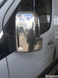 To Fit 2014 - 2018 Mercedes-Benz Sprinter Chrome Mirror Covers