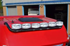 To Fit Renault Premium Roof Light Bar (MP4) + Flush LEDs + Jumbo Spots x4 + Clear Lens Beacon x2 - BLACK