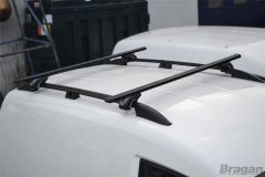 Roof Rails + Cross Bar For Ford Transit Connect 2014+ LWB - BLACK