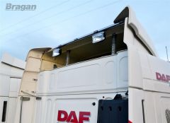 To Fit DAF XF 106 2013+ Super Space Cab Rear Roof Light Bar + Rugby Spots + Red LEDs