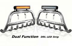 Bull Bar + 17" Night Blazer LED Light Bar For Ford Ranger 2016-2023 Detachable Name Plate