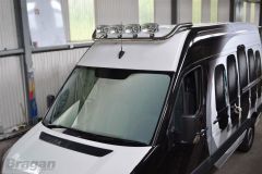 Roof Bar + Jumbo Spot Lamps For Iveco Daily 2006 - 2014 Stainless Top Light Bar