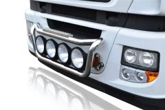 To Fit DAF XF 95 Grill Bar D + Round Spot Lamps + Side LEDS