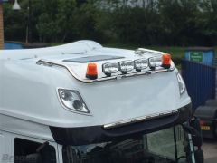 Roof Light Bar - Type C + Flush LEDs x7 + Spots x4 + Amber Lens Beacons x2 For DAF XF 106 2013+ Super Space Cab 