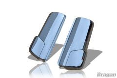 To Fit Mercedes Actros MP4 ABS Polished Chrome Side Mirror Covers - Top Section