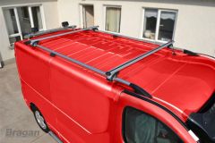 To Fit 2014+ Renault Trafic LWB Metal Roof Rails + Cross Bars + Load Stops