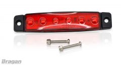 12v / 24v Dual Voltage Red Super Slim LED Marker Light Truck Trailer Van 4x4