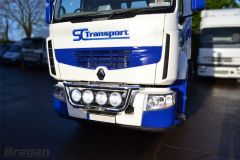 To Fit Renault Premium Grill Light Bar + Round Spot Lamps + Step Pads