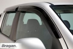 To Fit 2010 - 2016 Volkswagen Amarok Smoked Window Deflectors - Adhesive