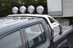 Roll Bar + Spot Lamps + LEDs For Volkswagen Amarok 2016 - 2023 Stainless Steel Pickup
