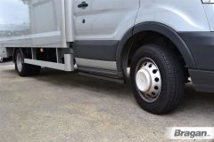 To Fit 2014+ Ford Transit MK8 Chassis Cab / Tipper / Pickup Side Bars - Black