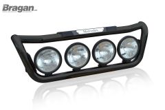 Grill Light Bar Type D - BLACK + Step Pad + Side LEDs + Spots For Mercedes Actros MP3