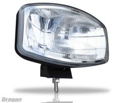 24v 9.5'' Jumbo Oval Black ABS Spot Lamp + LED Park Bulb