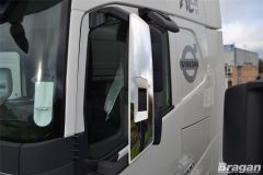 To Fit 2013+ Volvo FH4 Globetrotter XL Stainless Steel Chrome Mirror Covers