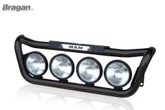 Grill Light Bar D + Step Pad + Side LEDs For MAN TGA - BLACK