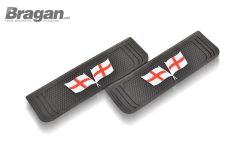 Front Mud Flaps Embossed UV Rubber ENGLAND Flag 2pc 65x19cm