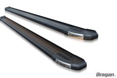 Running Boards TYPE B For VW Volkswagen Caddy Side 2010 - 2015 BLACK - Missing Bolts