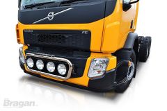 To Fit Volvo FE 2006 - 2013 Grill Light Bar B + Round Spot Lamps + Step Pads