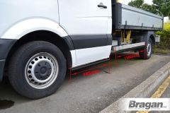 Step Bars + Side Bars BLACK For 2014 - 2017 Volkswagen Crafter SWB Chassis Cab