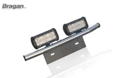 Number Plate Bar + 6.6'' LED Light Bar For Renault Captur 2013 - 2019